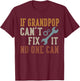 If Grandpop Can't Fix It No One Can Grandpop Father's Day T-Shirt - T-Shirt | Maroon
