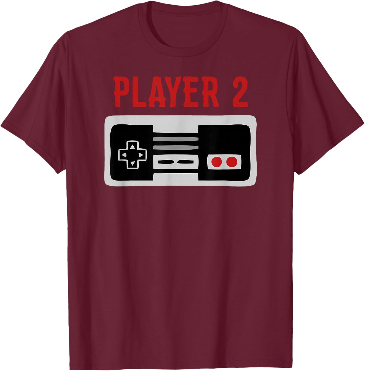 Matching Family Shirt Player 2 Video Game Shirt T-Shirt - T-Shirt | Maroon