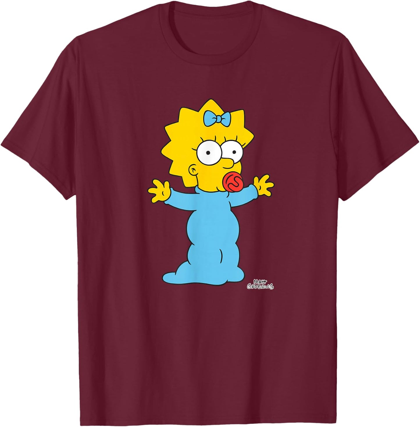 The Simpsons Maggie Needs A Hug T-Shirt - T-Shirt | Maroon