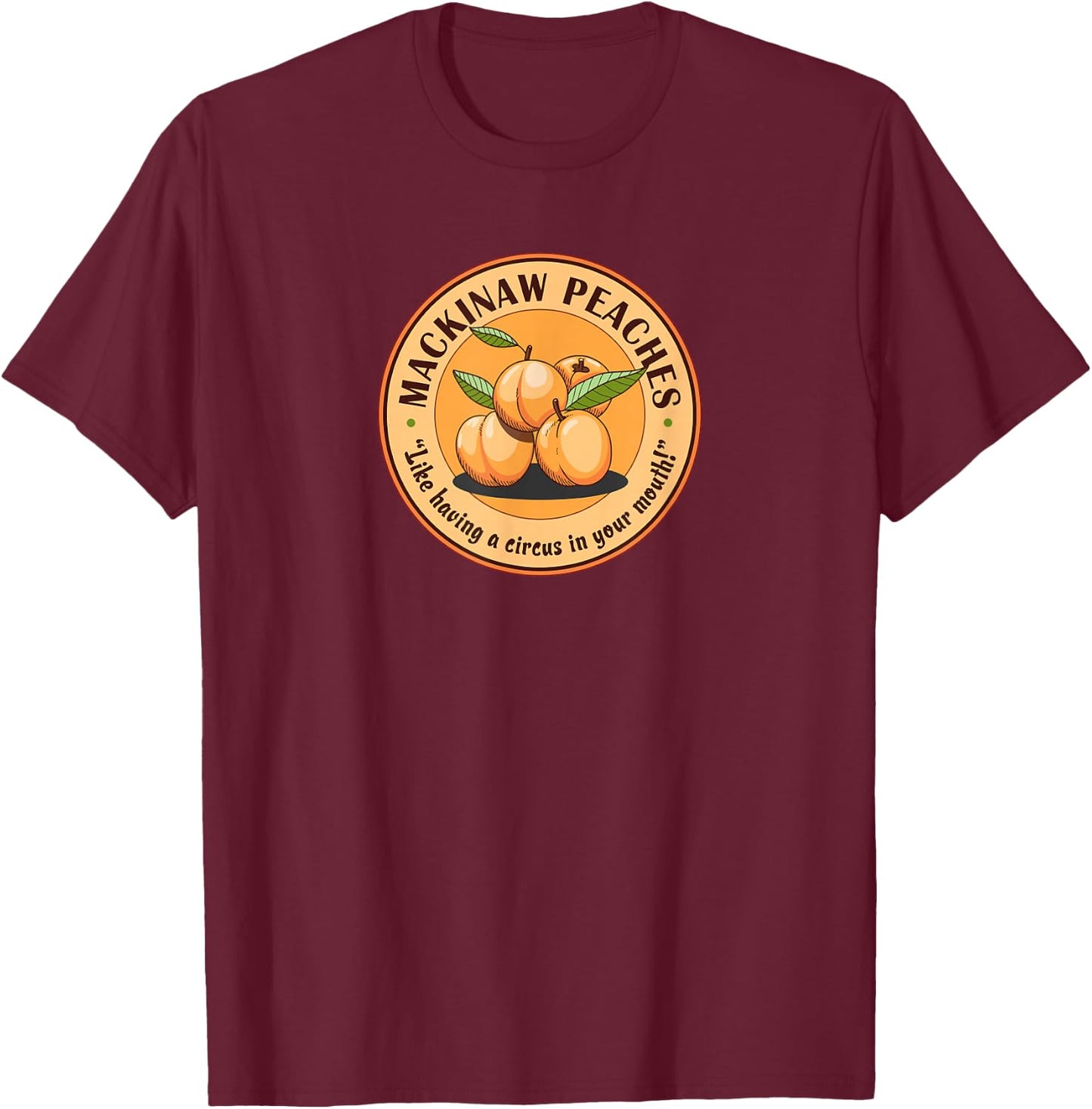 Mackinaw Peaches T-Shirt - T-Shirt | Maroon