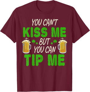 You Can Tip Me Funny St Patrick's Day Funny Bartender T-Shirt - T-Shirt | Maroon