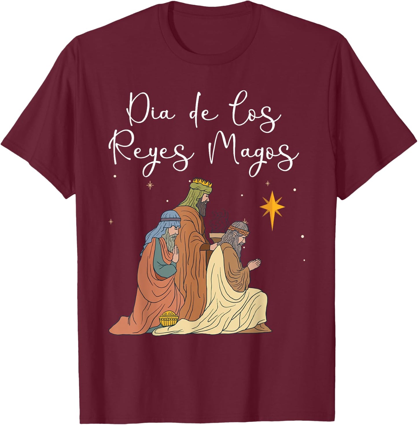 Dia De Los Reyes Magos T-Shirt - T-Shirt | Maroon
