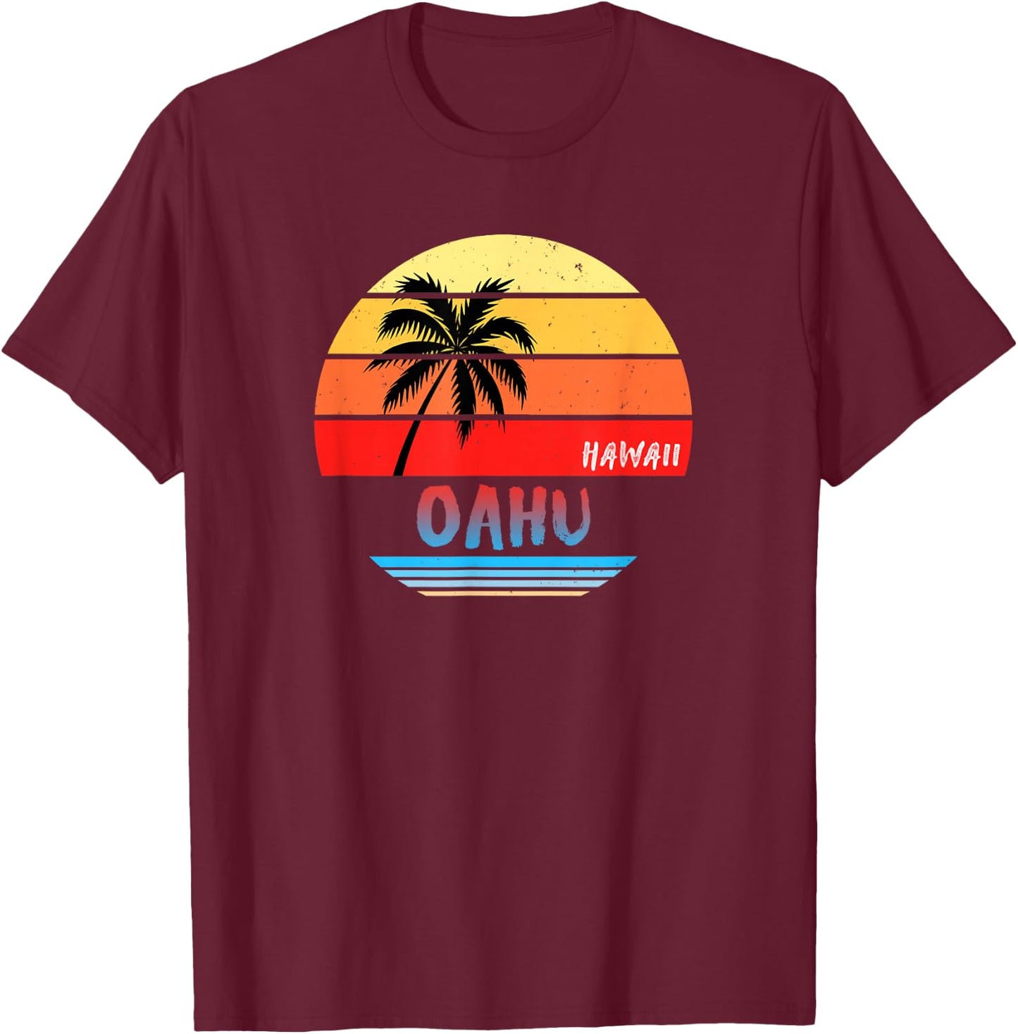 Oahu Shirt | Oahu Hawaii T-Shirt - T-Shirt | Maroon