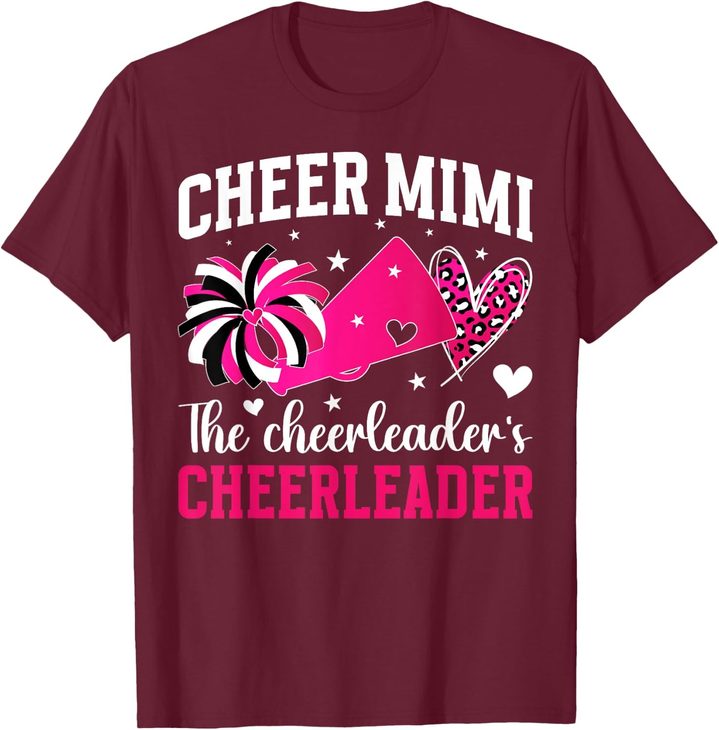 Cheer Mimi The Cheerleader's Cheerleader Mimi Grandma T-Shirt - T-Shirt | Maroon