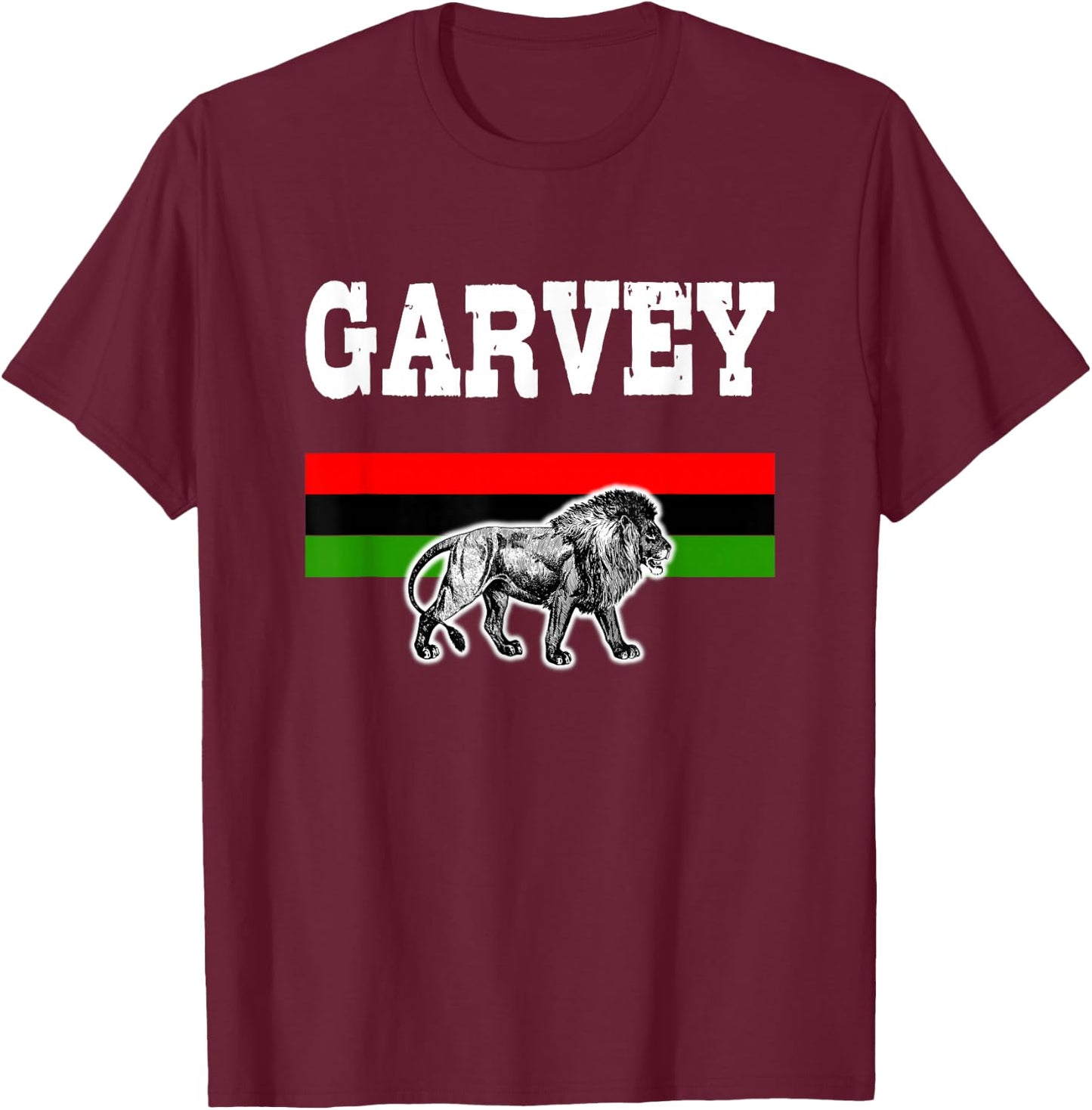 Melanin Pride Pan-African Flag Garvey T-Shirt - T-Shirt | Maroon