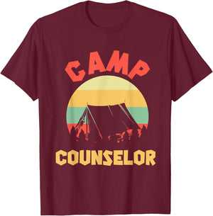 Summer Camp Counselor Director Camper T-Shirt - T-Shirt | Maroon