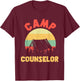 Summer Camp Counselor Director Camper T-Shirt - T-Shirt | Maroon