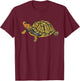 Box Turtle Realistic Illustration Shell Animal T-Shirt - T-Shirt | Maroon