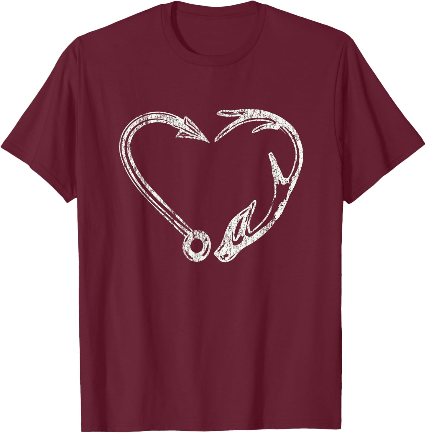 Fishing & Shed Hunter Antler Elk Deer- Hunting T-Shirt - T-Shirt | Maroon