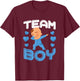 Cool Team Boy Gender Reveal Dabbing White Baby It's A Boy T-Shirt - T-Shirt | Maroon