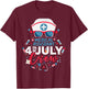 Medical Assistant 4th of July Nurse Crew American Nurse 2022 T-Shirt - T-Shirt | Maroon