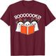 Boooks Lazy DIY Halloween Teacher Funny Ghost Reading Women Kids T-Shirt - T-Shirt | Maroon