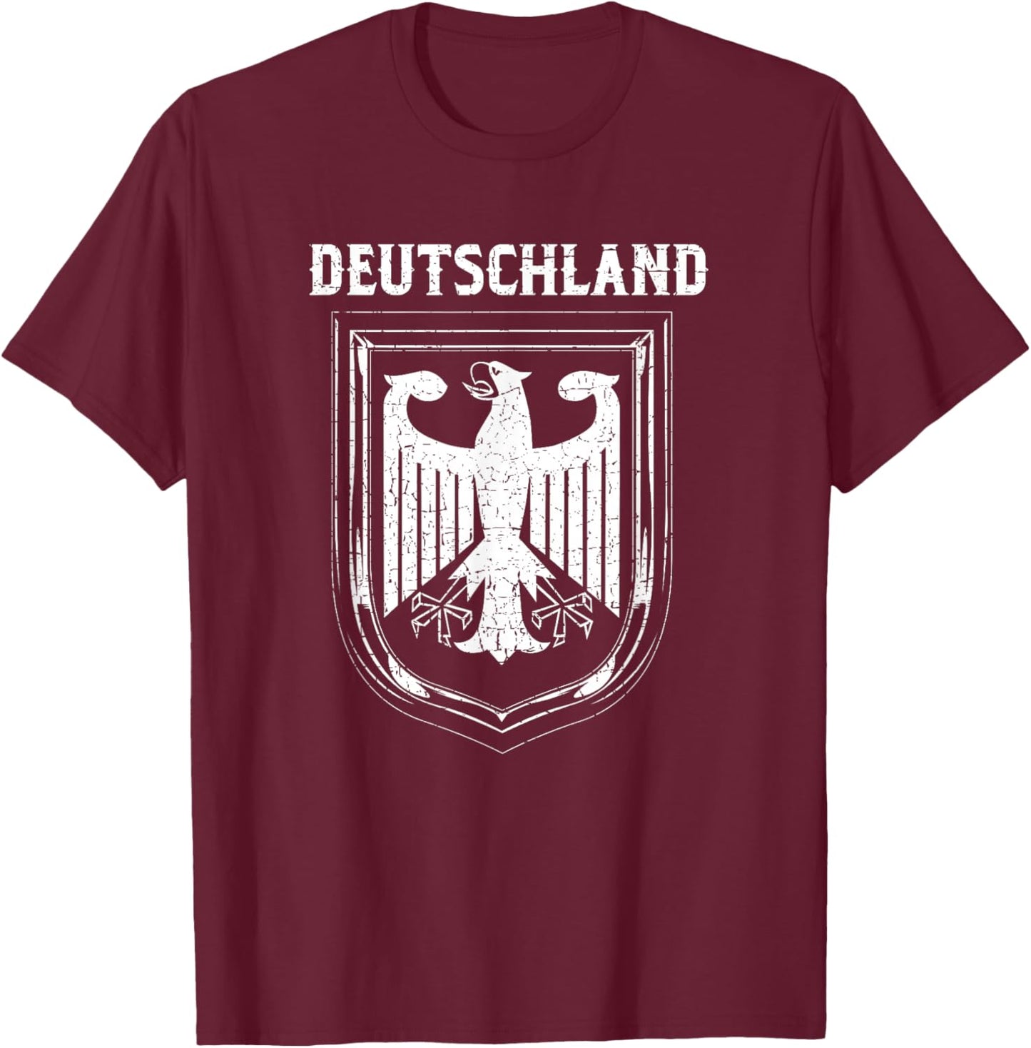 Deutschland Germany Eagle Nationalism Symbol Men Women T-Shirt - T-Shirt | Maroon