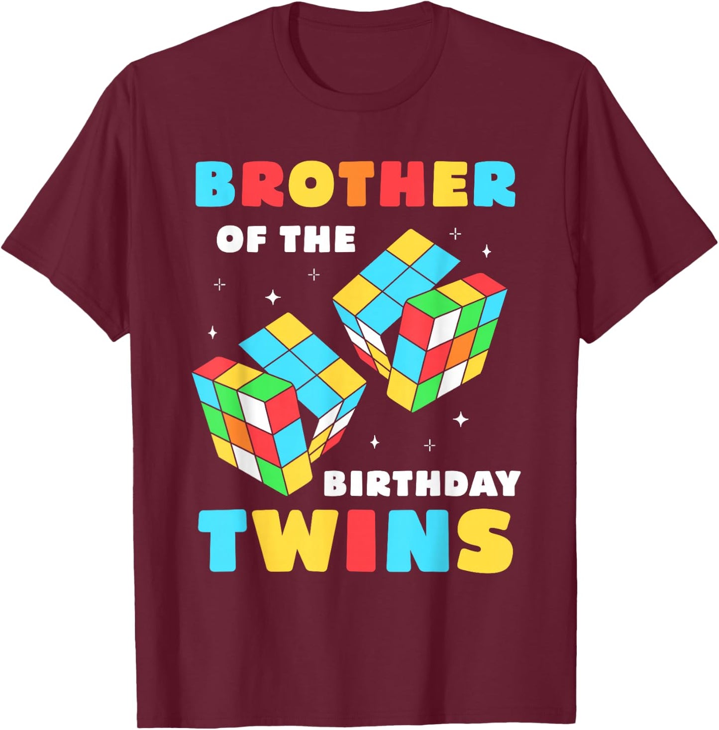 Brother The Birthday Twins Birthday Twin T-Shirt - T-Shirt | Maroon