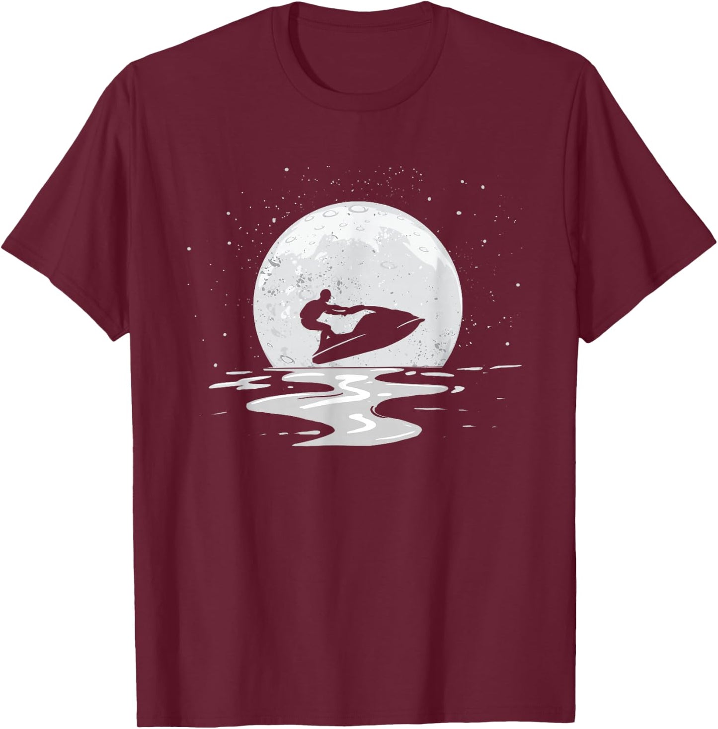 Jet Skiing Lover Jet Ski Enthusiast Moon Lake Vacation T-Shirt - T-Shirt | Maroon