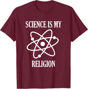 Science is my Religion T-Shirt - T-Shirt | Maroon