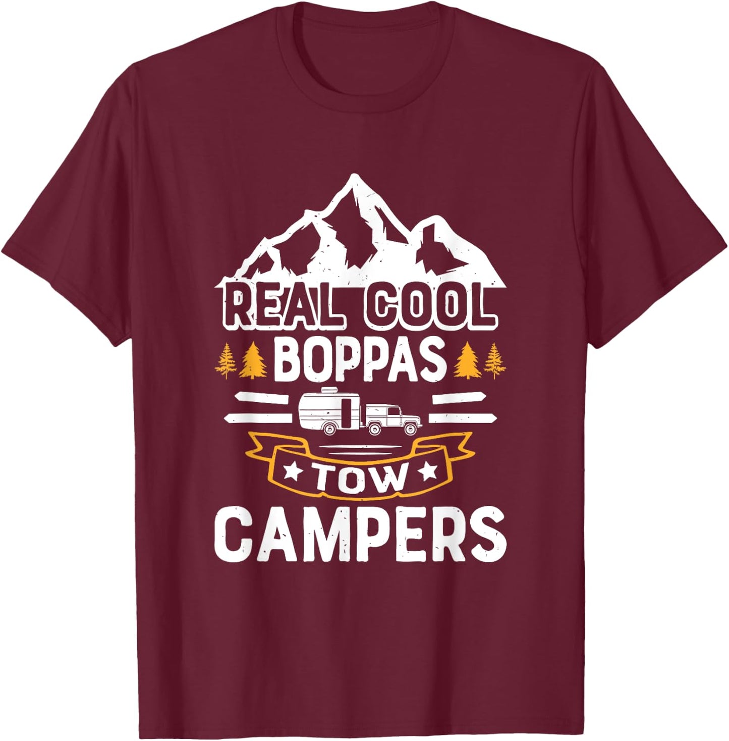 Camping Grandpa - Camping Boppa Camper T-Shirt - T-Shirt | Maroon