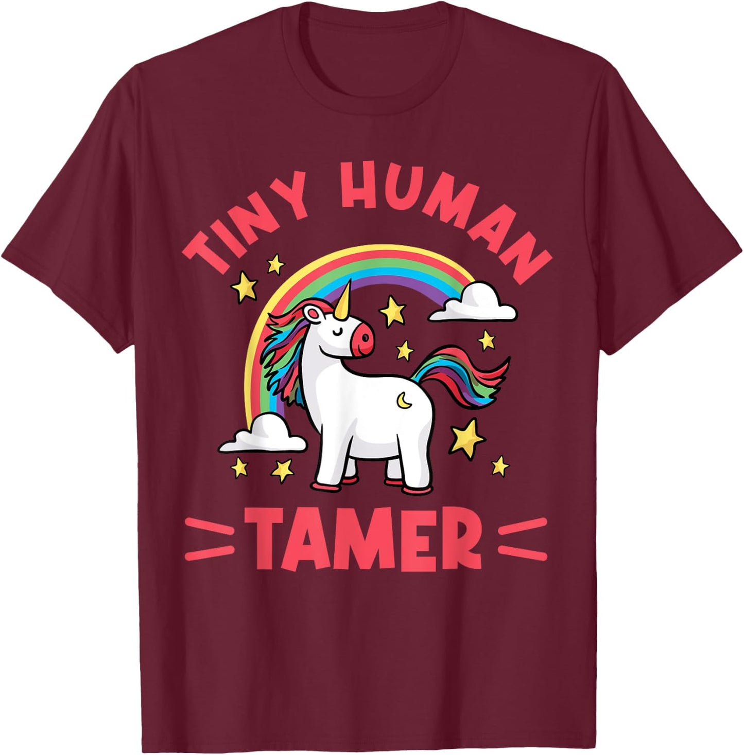 Tiny Human Tamer - For Preschool Teacher Of Tiny Humans T-Shirt - T-Shirt | Maroon