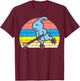 Easter Bunny Playing Ice Hockey Retro Sports Men Women Kids T-Shirt - T-Shirt | Maroon