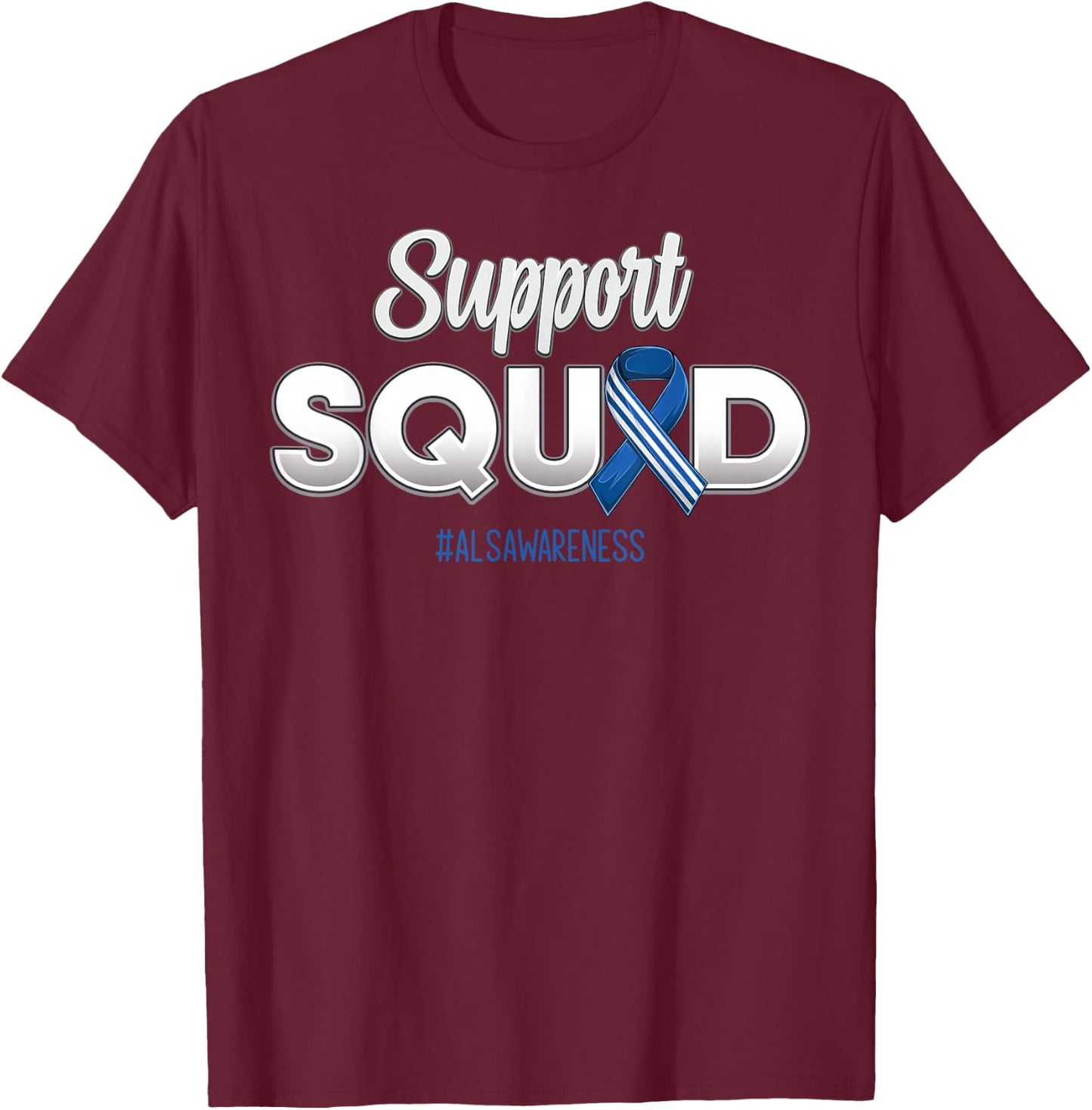 Support Squad ALS Awareness Hope Strong Women Kids T-Shirt - T-Shirt | Maroon