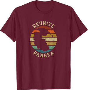 Reunite Pangea - Funny Humor T-Shirt - T-Shirt | Maroon