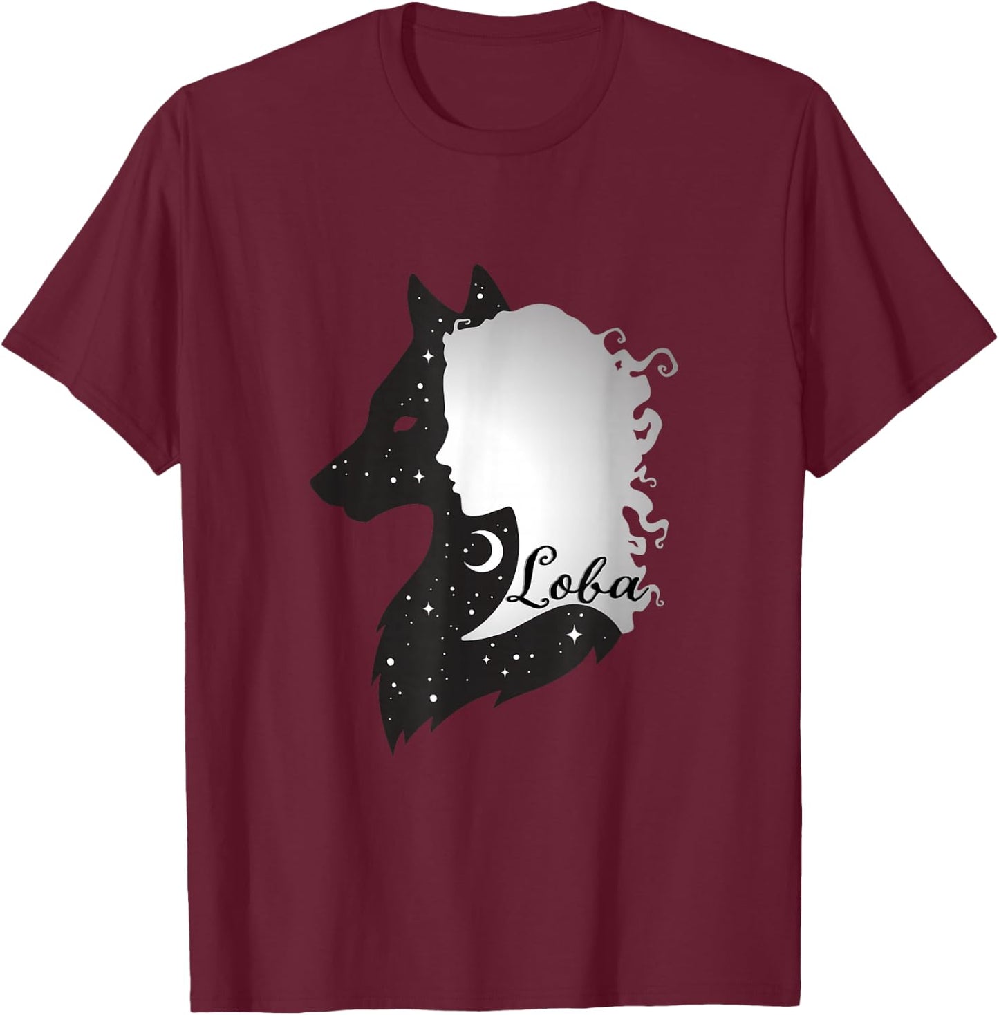 Loba She Wolf T-Shirt - T-Shirt | Maroon