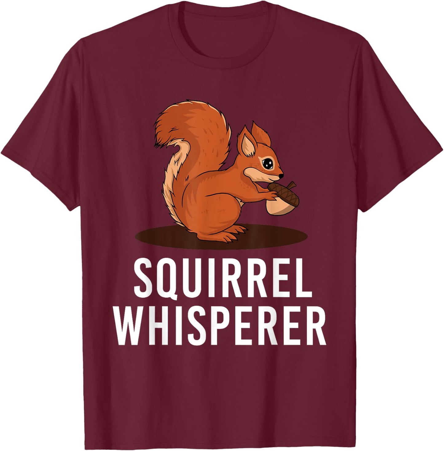 Cute Squirrel Art Women Kids Rodent Squirrel Lovers T-Shirt - T-Shirt | Maroon