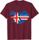 Iceland Puffin Bird and Atlantic Card T-Shirt - T-Shirt | Maroon