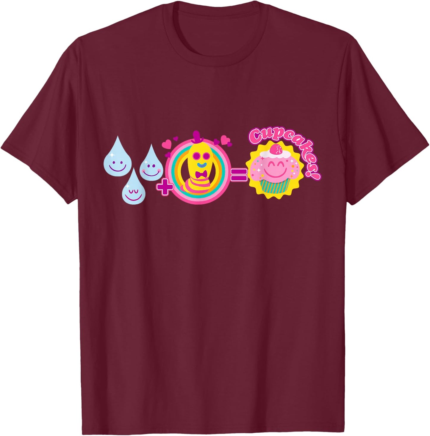 DreamWorks' Trolls Mr. Dinkles and Cupcakes T-Shirt - T-Shirt | Maroon