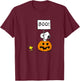 Peanuts - Halloween Snoopy Boo! T-Shirt - T-Shirt | Maroon