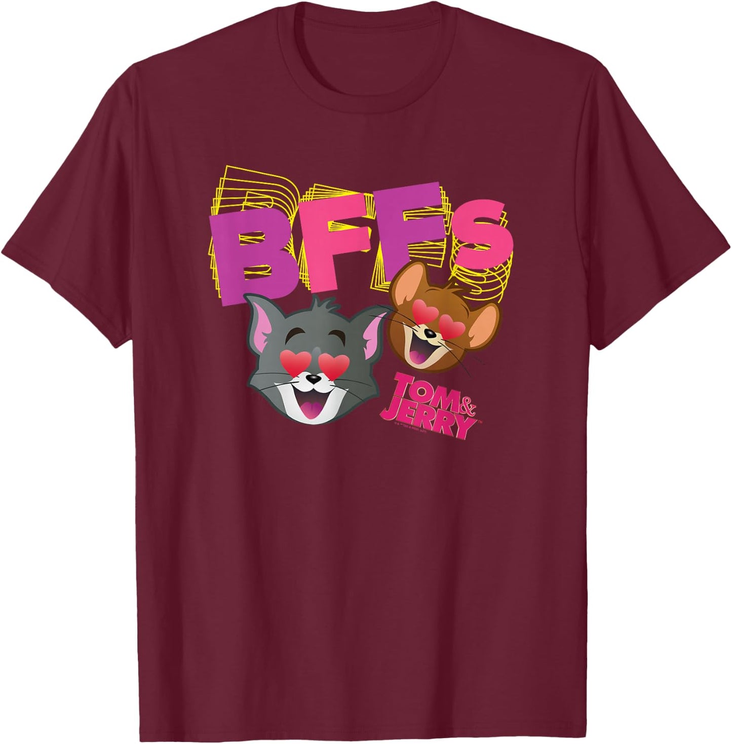 Tom & Jerry Movie BFFs T-Shirt - T-Shirt | Maroon