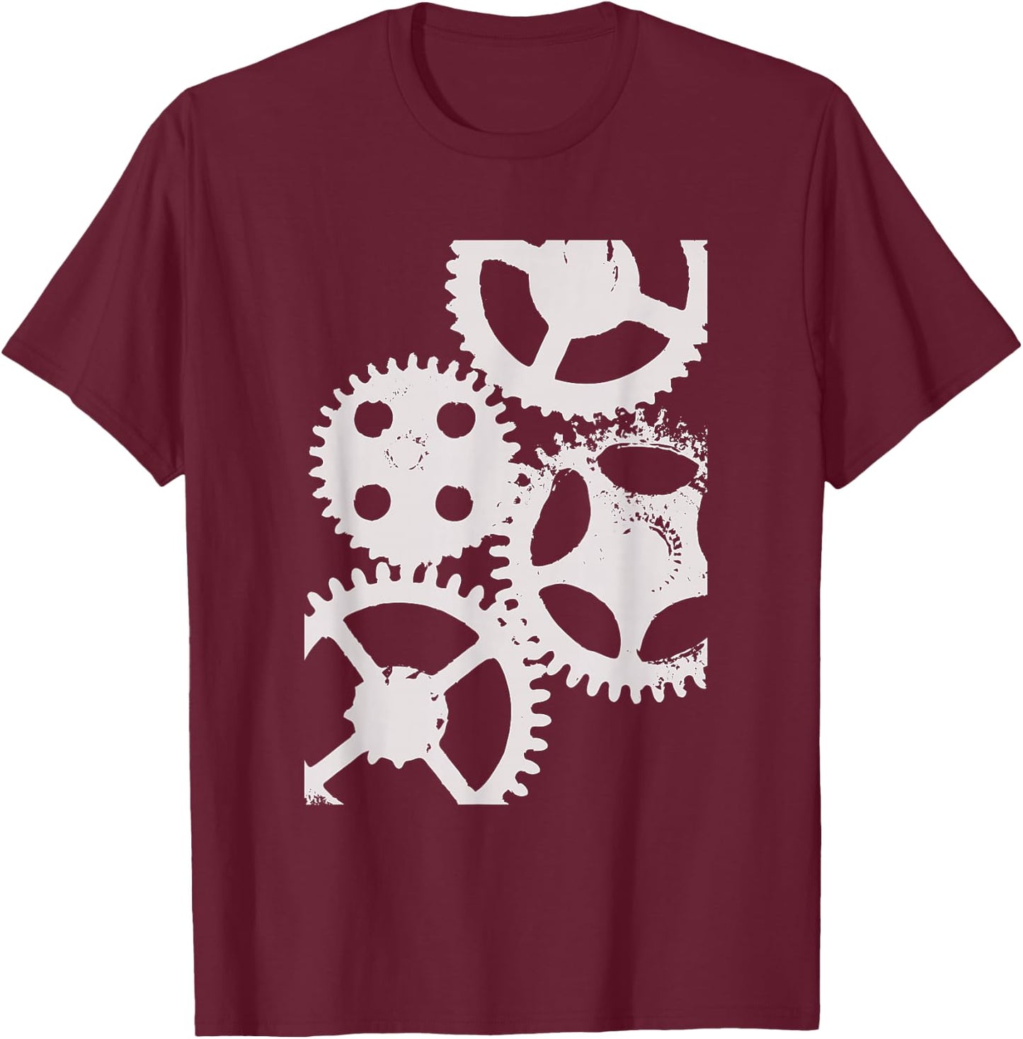 Grinding Gears, Steampunk Clockwork Watch Cogs & Gears T-Shirt - T-Shirt | Maroon