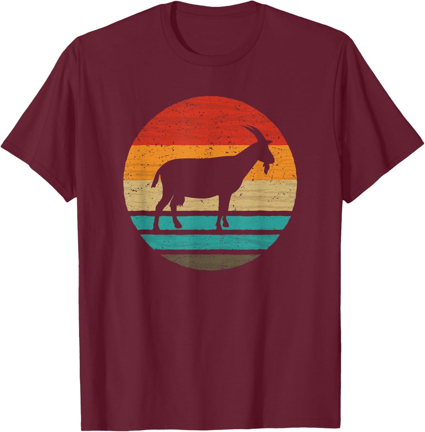 Goat Retro Style Vintage T-Shirt - T-Shirt | Maroon