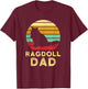 Retro Ragdoll Dad Vintage Ragdoll Cat Dad Rag Doll Cat Dad Women T-Shirt - T-Shirt | Maroon