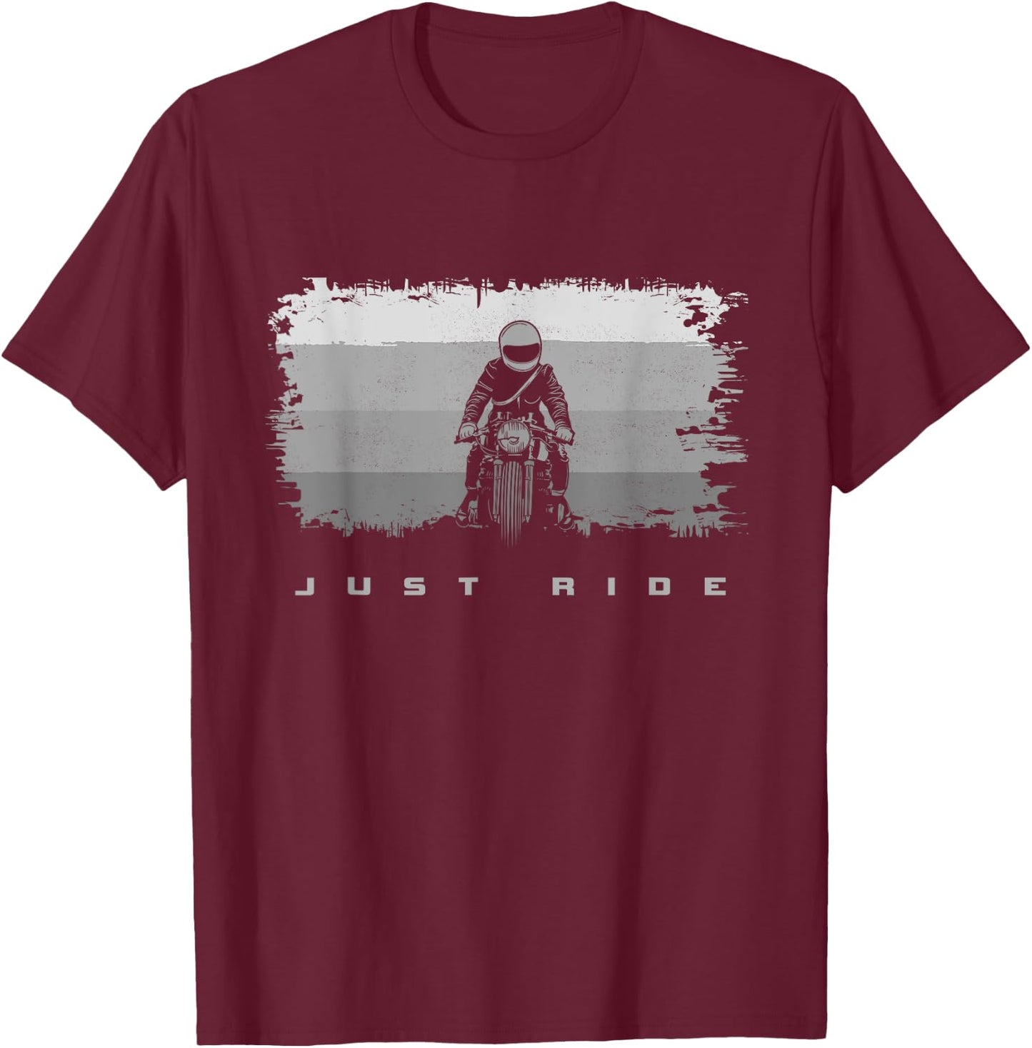 Motorcycle Apparel - Biker Motorcycle T-Shirt - T-Shirt | Maroon