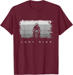 Motorcycle Apparel - Biker Motorcycle T-Shirt - T-Shirt | Maroon