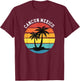 Can Cun Mexico Sunset Palm Trees Vacation T-Shirt - T-Shirt | Maroon