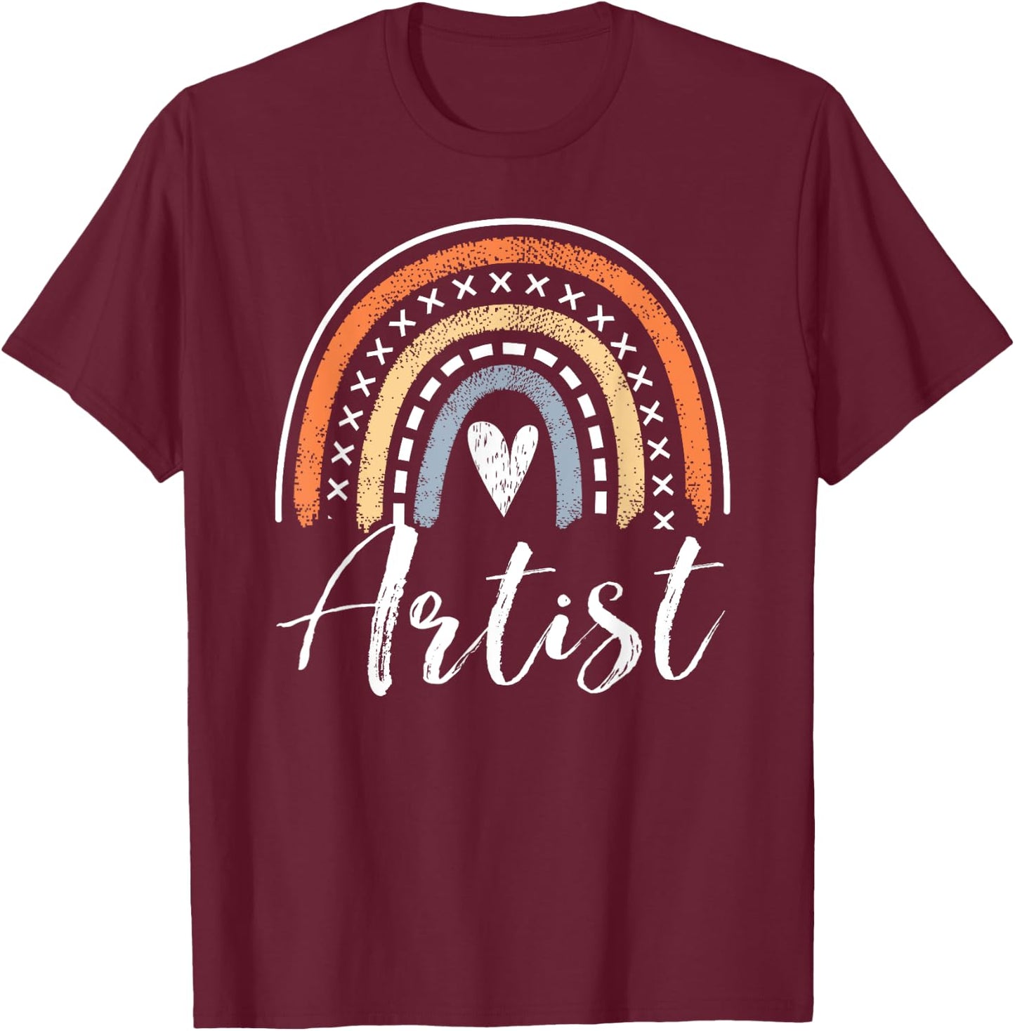 Artist Gifts Funny Art Painter Rainbow T-Shirt - T-Shirt | Maroon