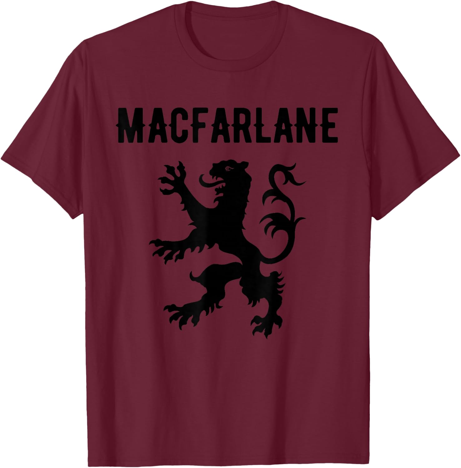MacFarlane Clan Scottish Family Name Scotland Heraldry T-Shirt - T-Shirt | Maroon