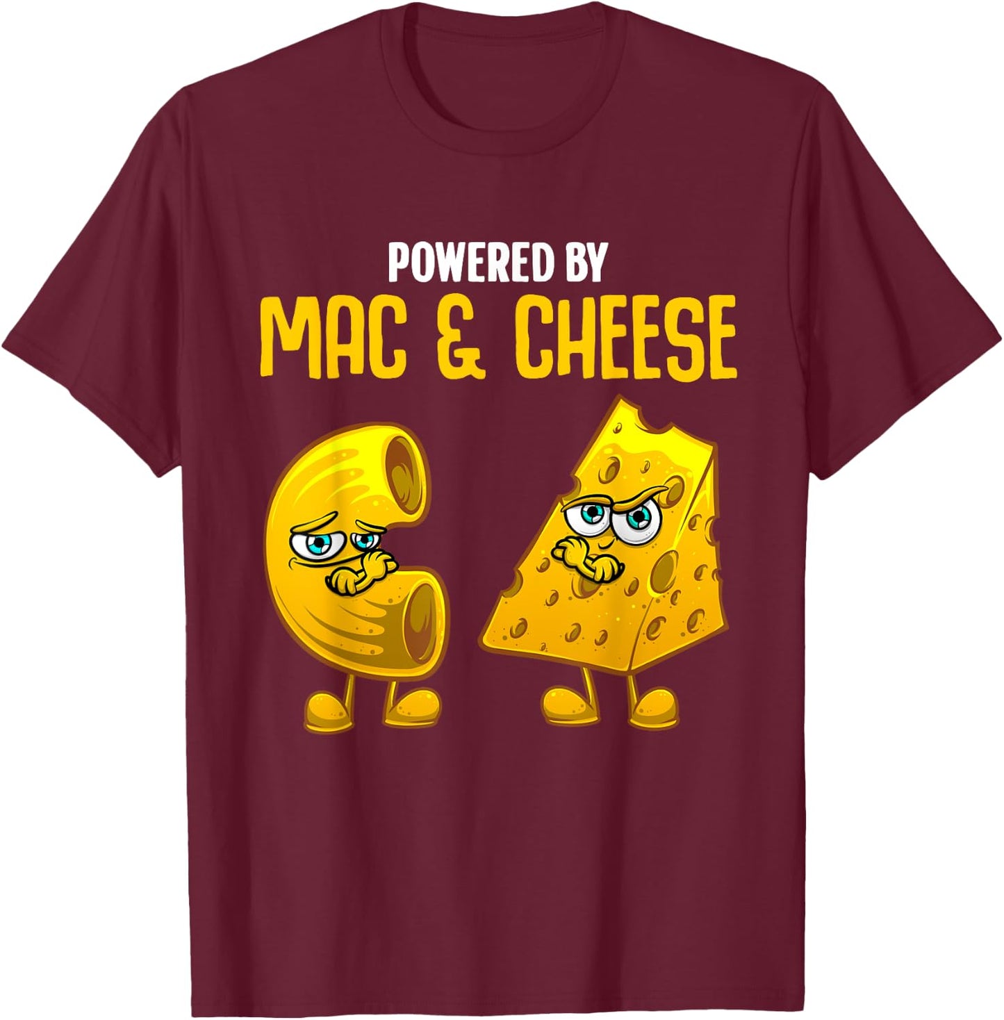 Funny Mac And Cheese Gift Kids Men Women Macaroni Cheese T-Shirt - T-Shirt | Maroon