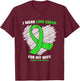 I Wear Lime Green For My Wife Lymphoma Cancer Awareness T-Shirt - T-Shirt | Maroon