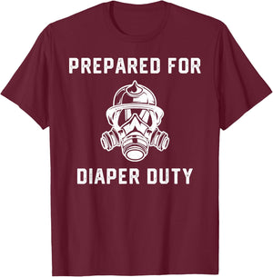 Funny Firefighter New Dad Promoted Daddy Humor Father's Day T-Shirt - T-Shirt | Maroon