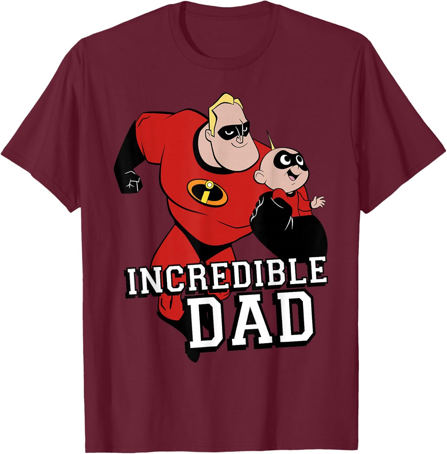 Disney Pixar Incredibles 2 Dad and Jack Jack Graphic T-Shirt - T-Shirt | Maroon