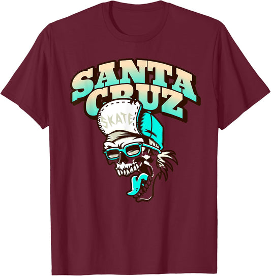 Classic California Skater Santa Cruz T-Shirt - T-Shirt | Maroon