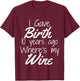 Mom Wine Shirt Mom Birthday Girl Boy 10th 10 Year Old Party T-Shirt - T-Shirt | Maroon