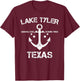 LAKE TYLER TEXAS Funny Fishing Camping Summer Gift Women Kids T-Shirt - T-Shirt | Maroon