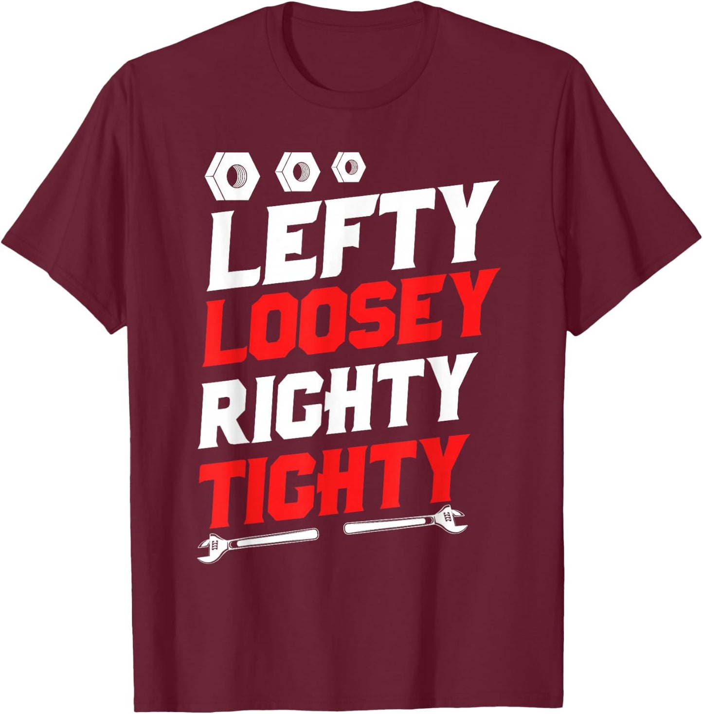 Left Loose Right Leg Leggings T-Shirt - T-Shirt | Maroon