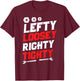 Left Loose Right Leg Leggings T-Shirt - T-Shirt | Maroon