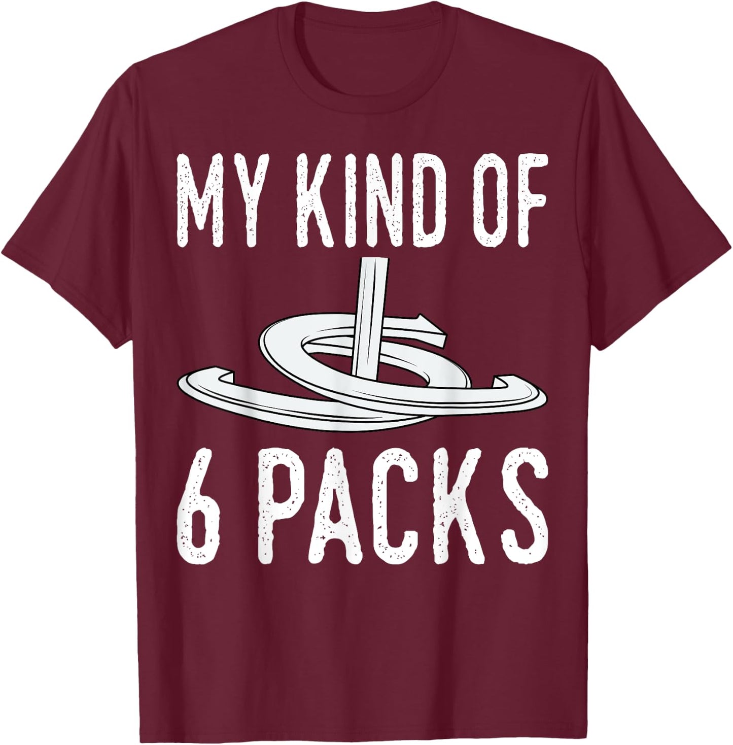 My Kind Of 6 Packs Horseshoe Pitching Horse Lover Ferrier T-Shirt - T-Shirt | Maroon