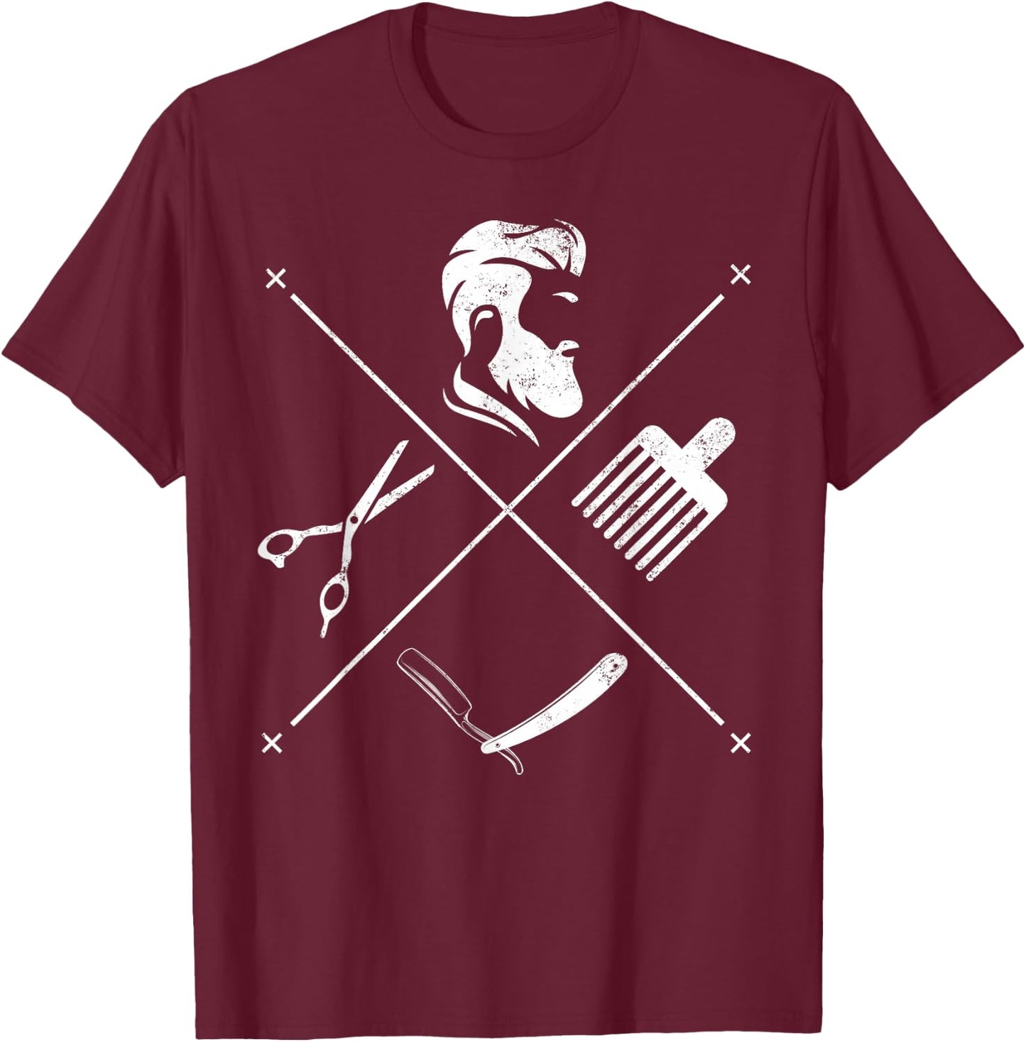 Barber Barbershop - Hairdresser Hairstylist Barber T-Shirt - T-Shirt | Maroon